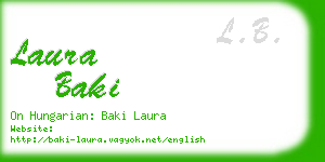 laura baki business card